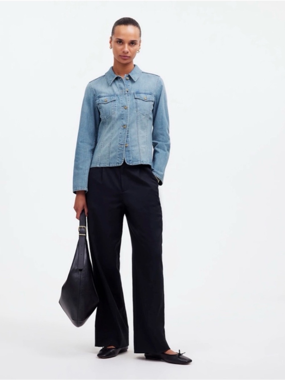 Madewell Shrunken Button-Front Denim Shirt